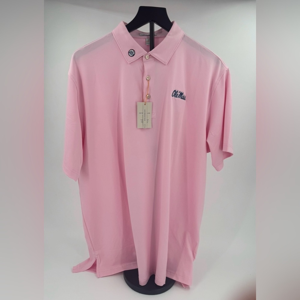 EXCLUSIVE SIP EMBROIDERED COLLAR! "REAL REBS WEAR PINK"! OLE MISS! NWT - LARGE - Picture 3 of 7